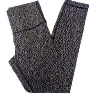 Lululemon Wunder Under grey & black compression leggings, 6